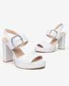 Nero Giardini sandali donna in pelle bianca E513354D707