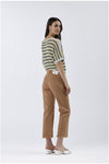 PANTALONE BOOTCUT CROPPED IN BULL DENIM