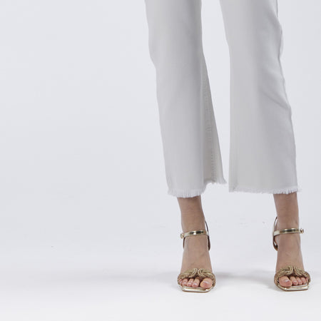 PANTALONE BOOTCUT CROPPED IN BULL DENIM