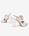 Nero Giardini sandali donna in pelle bianca E513354D707