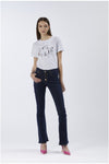 PANTALONE FLARE CON BOTTONIERA