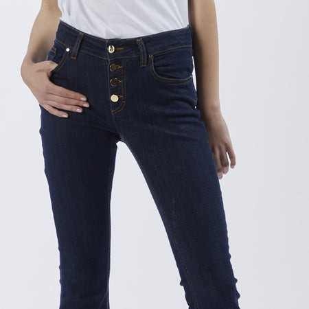 PANTALONE FLARE CON BOTTONIERA