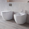 Coppia sanitari wc e bidet rimless scarico ciclonico MOON
