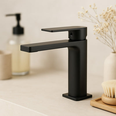 Miscelatore per lavabo nero opaco Alpha