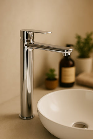 Rubinetto ad lavabo alto a canna alta cromato Funky