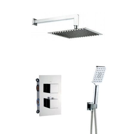 Kit doccia incasso Termostatico Soffione 25x25