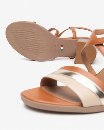 Nero Giardini sandali donna beige-cuoio-oro E513440D453