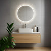 Specchio bagno retroilluminato led rotondo a filo lucido 70 80 LUZON