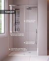 Nicchia Porta Doccia Satinata 8mm h200 Trasparente TARGET