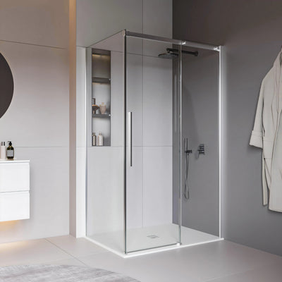 Box doccia due lati in cristallo 8mm H200cm anticalcare TARGET