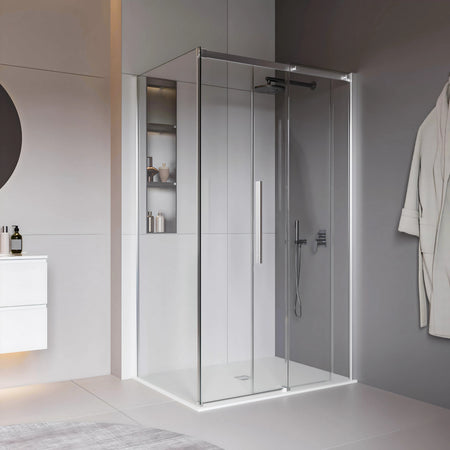 Box doccia due lati in cristallo 8mm H200cm anticalcare TARGET