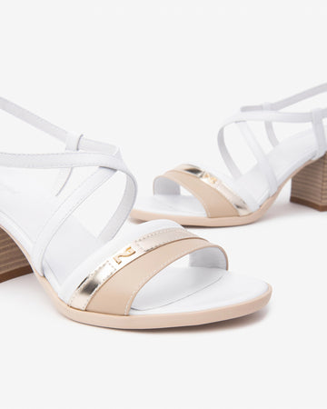Nero Giardini sandali donna beige-bianco-oro E513441D453