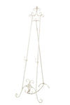 Biscottini Portaquadro in ferro battuto finitura bianca anticata L53xPR96xH150 cm