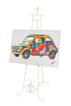 Biscottini Portaquadro in ferro battuto finitura bianca anticata L53xPR96xH150 cm