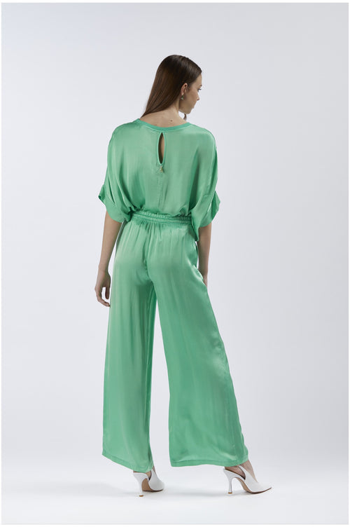 PANTALONI PALAZZO IN SATIN