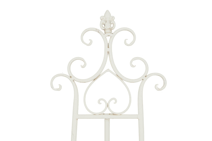 Biscottini Elegante Espositore Portaquadro Ferro Battuto Bianco Anticato Decorazione Casa