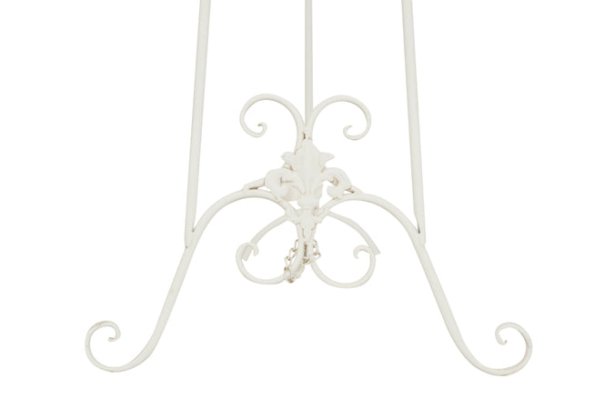 Biscottini Elegante Espositore Portaquadro Ferro Battuto Bianco Anticato Decorazione Casa