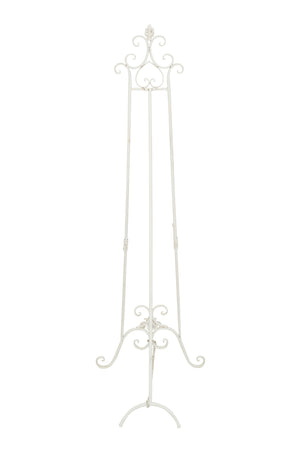 Biscottini Elegante Espositore Portaquadro Ferro Battuto Bianco Anticato Decorazione Casa