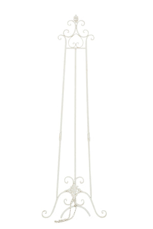 Biscottini Elegante Espositore Portaquadro Ferro Battuto Bianco Anticato Decorazione Casa