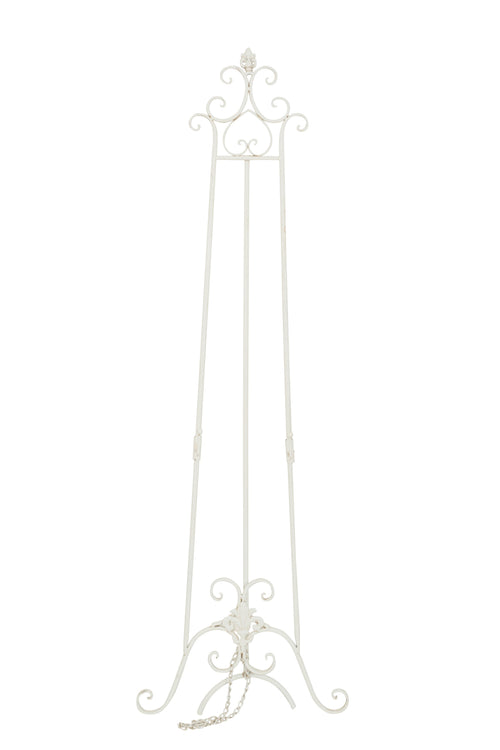 Biscottini Elegante Espositore Portaquadro Ferro Battuto Bianco Anticato Decorazione Casa