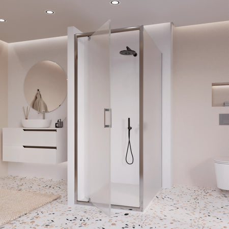 Box doccia due lati a porta battente opaco h195 6mm Adele