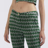 PANTALONE CROPPED FLARE TESSUTO JACQUARD