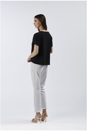 T SHIRT CROPPED A MANICHE CORTE BE A FLOWER