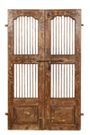 Biscottini Porta portone in legno massello e ferro da interno o da esterno vecchia e antica medievale scorrevole