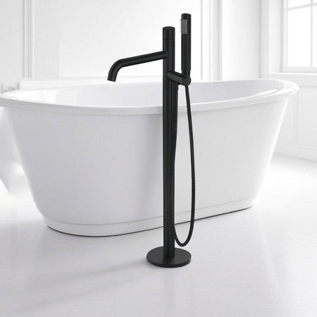 Miscelatore vasca a pavimento nero opaco Joy