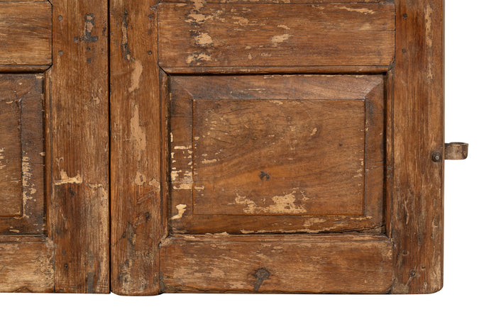 Biscottini Porta portone in legno massello e ferro da interno o da esterno vecchia e antica medievale scorrevole