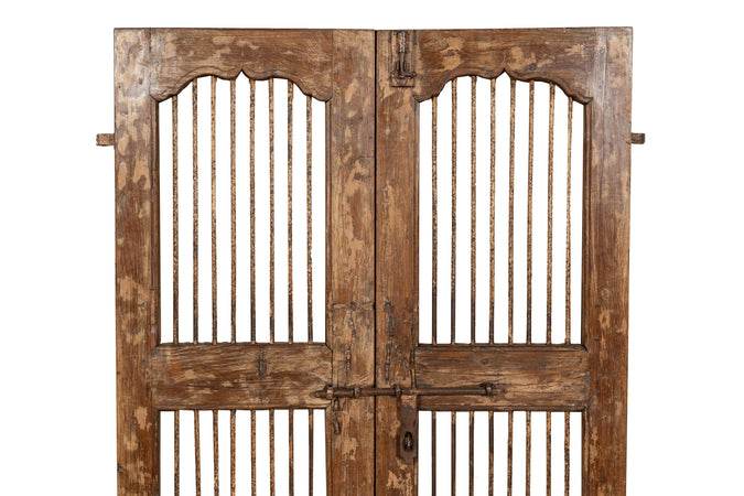 Biscottini Porta portone in legno massello e ferro da interno o da esterno vecchia e antica medievale scorrevole