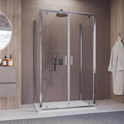 Box doccia 3 lati saloon dentro o fuori trasparente h195 6mm Java