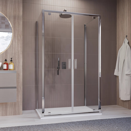 Box doccia 3 lati saloon dentro o fuori trasparente h195 6mm Java