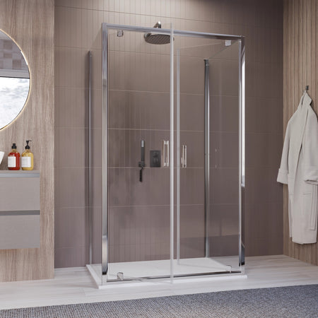 Box doccia 3 lati saloon dentro o fuori trasparente h195 6mm Java