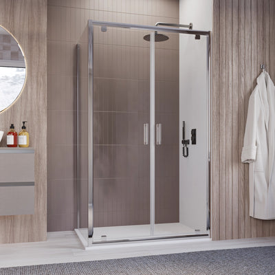 Box doccia due lati saloon dentro o fuori trasparente h195 6mm Java