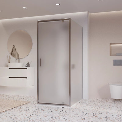 Box doccia 3 lati a porta battente opaco h195 6mm Adele