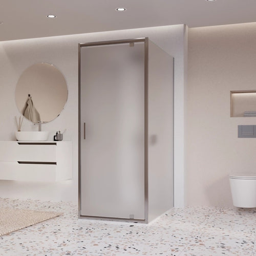 Box doccia 3 lati a porta battente opaco h195 6mm Adele