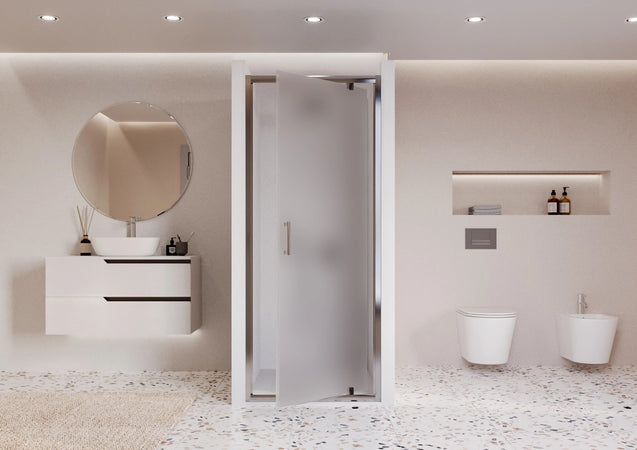 Porta doccia 1 anta battente 80 90 100 opaco h195 6mm Adele