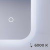 Specchio bagno rettangolare a led 70x120 con accensione touch-screen Boheme