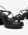 Nero Giardini sandali donna nero con plateau E513660D100