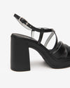 Nero Giardini sandali donna nero con plateau E513660D100