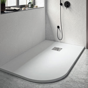 Piatto Doccia Stondato Rettangolare Bianco 100x80 80x100 STAR PLUS - CURVA SINISTRA RAGGIO 55°