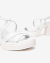 Nero Giardini sandali donna bianco con plateau E513660D707