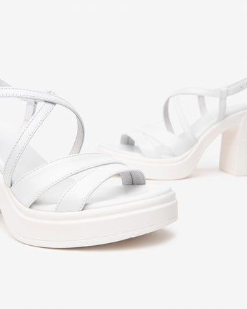 Nero Giardini sandali donna bianco con plateau E513660D707