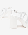 Nero Giardini sandali donna bianco con plateau E513660D707