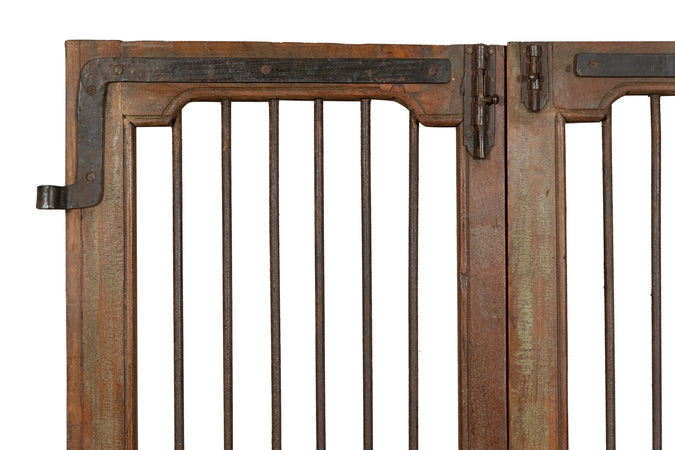 Biscottini Porta portone in legno massello e ferro da interno o da esterno vecchia e antica medievale scorrevole