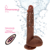 Dildo Realistico con Vibrazione Spinta e Riscaldamento 22 cm Ventosa Telecomando