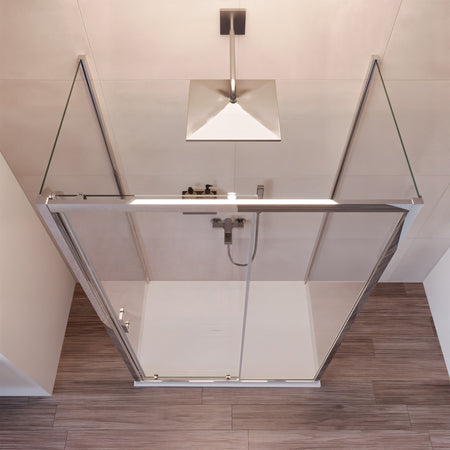 Box Doccia Tre lati anta Scorrevole in Cristallo Trasparente 6mm H195 AGATA