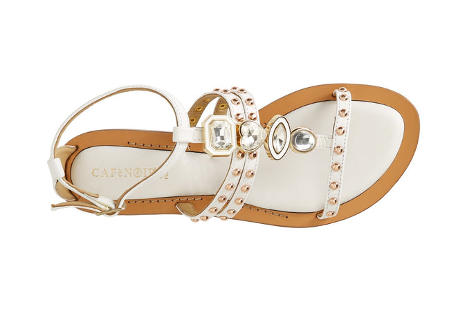 SANDALO A T IN NAPPA CON ACCESSORIO