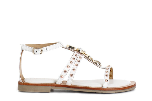 SANDALO A T IN NAPPA CON ACCESSORIO